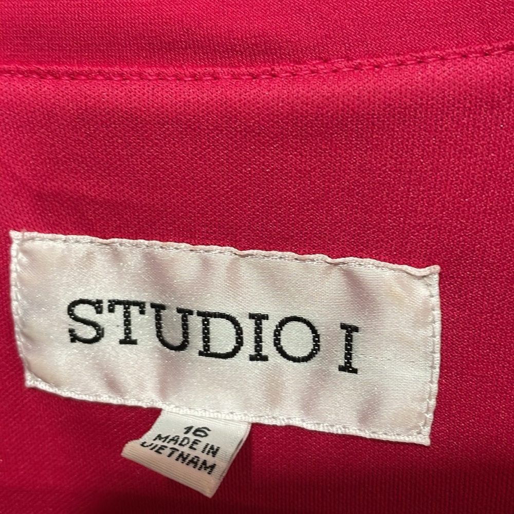 Studio One Hot Pink Ruffle Wrap Dress - Picture 3 of 11